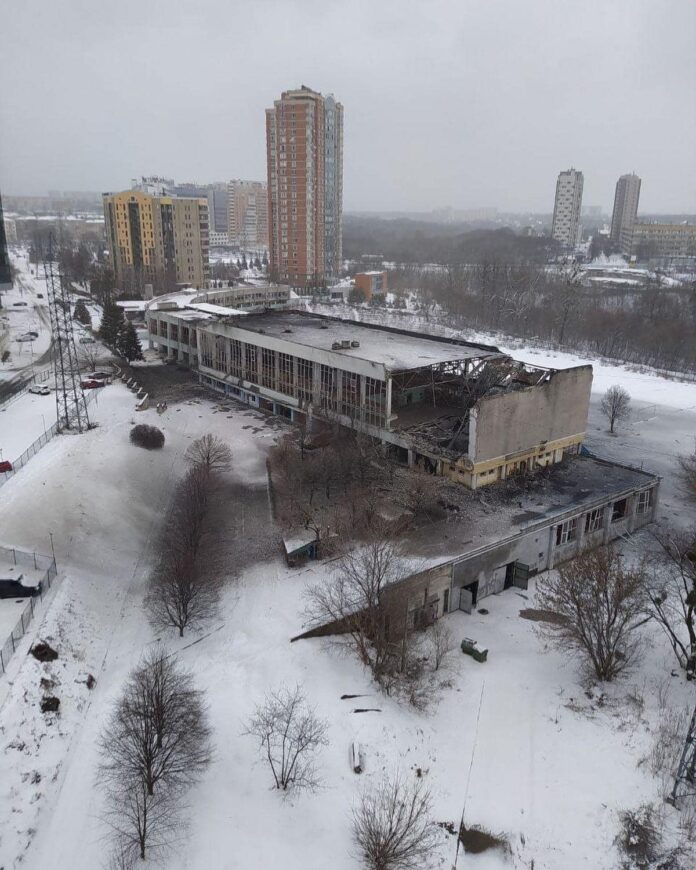 Спорткомплекс «Каразінський» (Харків) був знищений 5 березня 2022 року. 