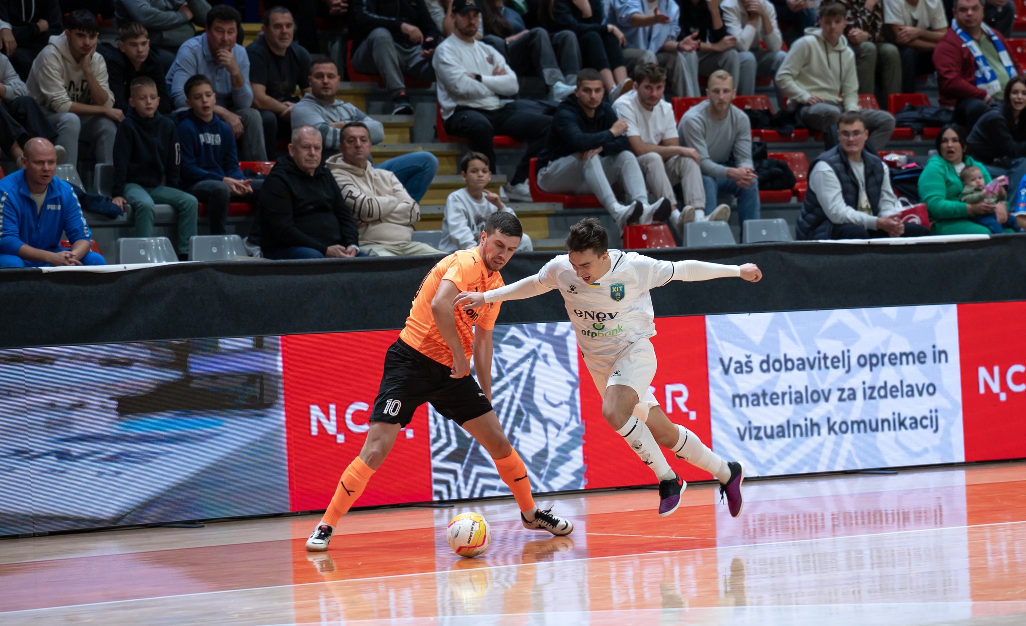 Історична зустріч двох українських клубів – «ХІТ» та «Kyiv Futsal» – у Лізі чемпіонів. Фото: ФК «ХІТ» (Київ)