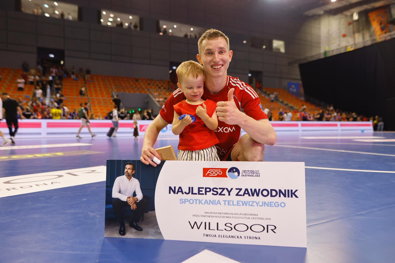 Даниїл Абакшин - найкращий гравець другого матчу фіналу чемпіонату Польщі. Фото: futsalekstraklasa.pl